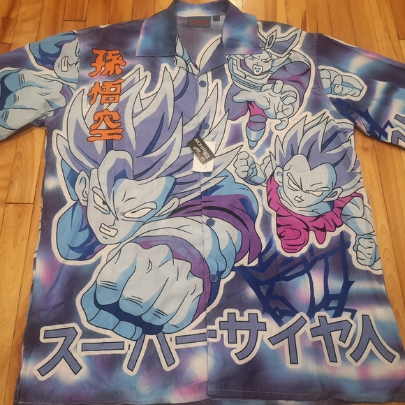New Vintage anime Dragonball silk shirt - Picture 3 of 12